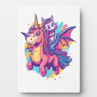 Placa Expositora Jinete de dragón Unicornio (1)