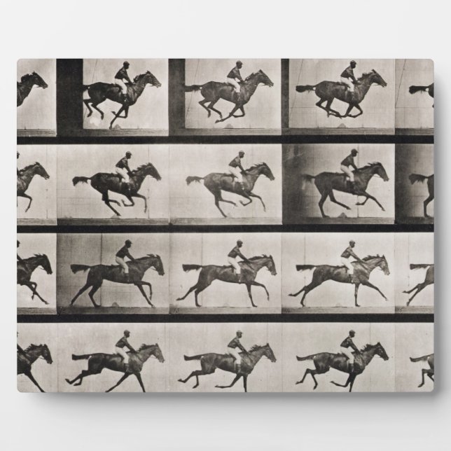 Placa Expositora Jockey sobre un caballo galopante, plato 627 de 'A (Frente)