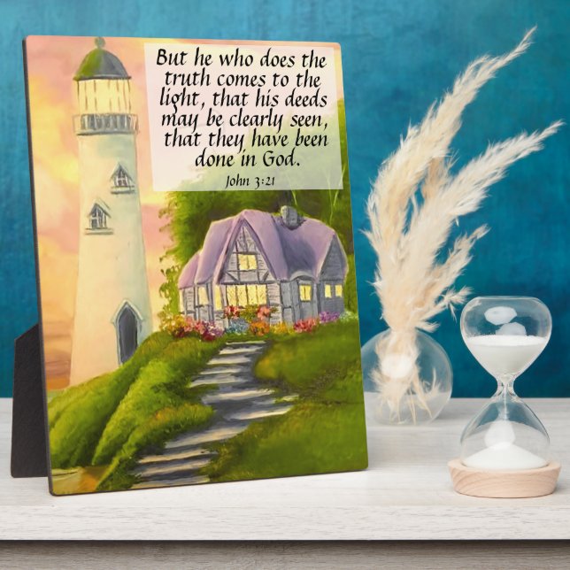 Placa Expositora John 3:21   (Lado)