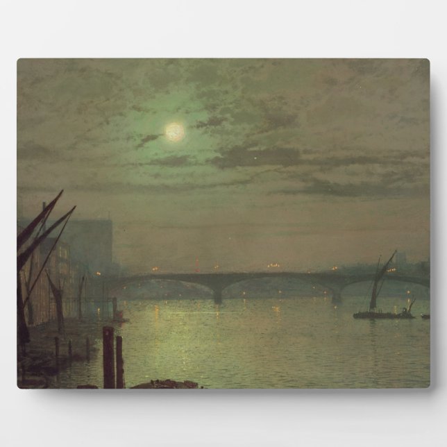 Placa Expositora John Atkinson Grimshaw | Puente Southwark, 1882 (o (Frente)