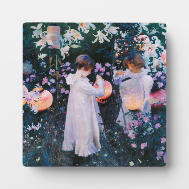 Placa Expositora John Singer Sargent Carnation Lily Rosa (Frente)