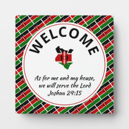 Placa Expositora Joshua 24:15 En Cuanto A Mi Bienvenida Y Mi Casa K