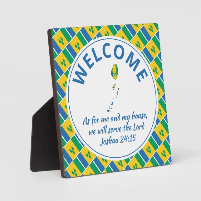 Placa Expositora Joshua 24:15 ST VINCENT FLAG (Anverso)