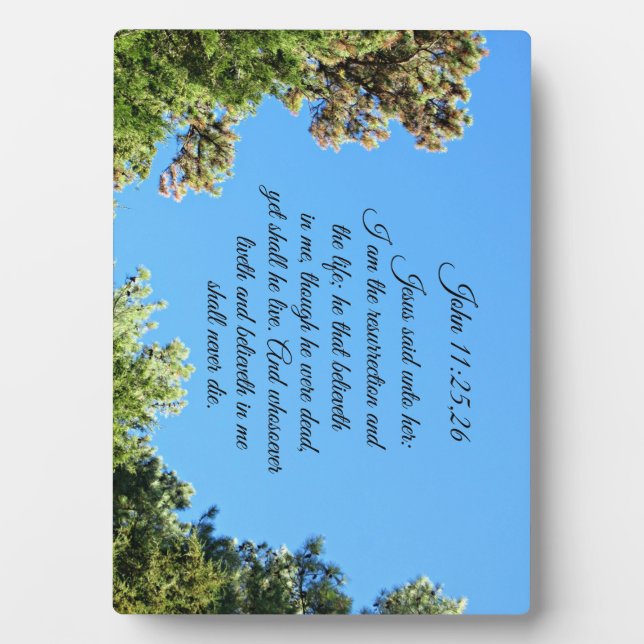 Placa Expositora Juan 11:25,26 Jesús le dijo: (Frente)