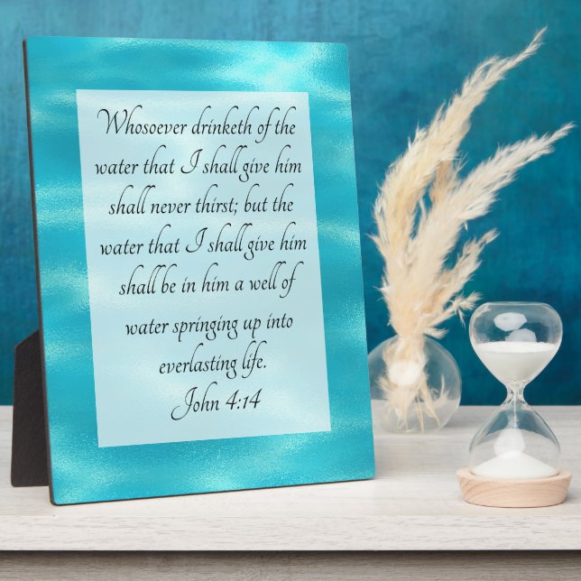 Placa Expositora Juan 4:14  (Lado)