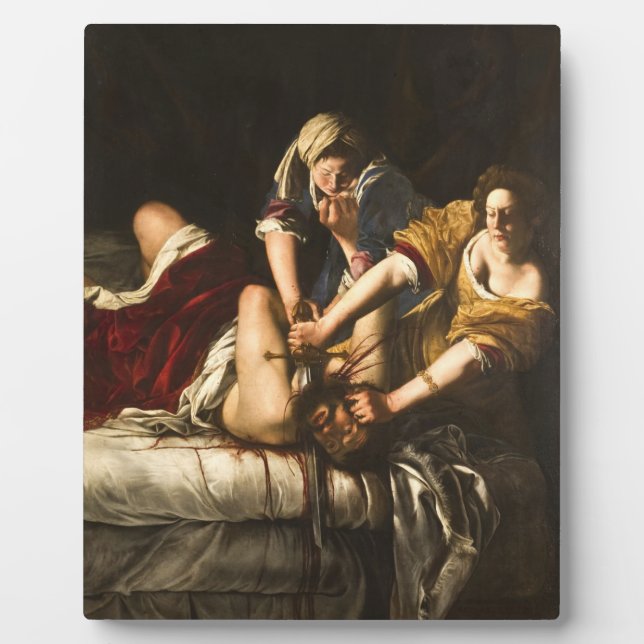 Placa Expositora Judith Slay Holofernes - Artemisia Gentileschi (Frente)