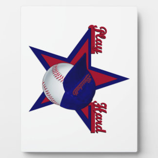 Placa Expositora Juega al softball duro y al Gorra Plaque