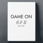 Placa Expositora Juego activado agregar nombre de pareja fiesta de<br><div class="desc">diseño</div>