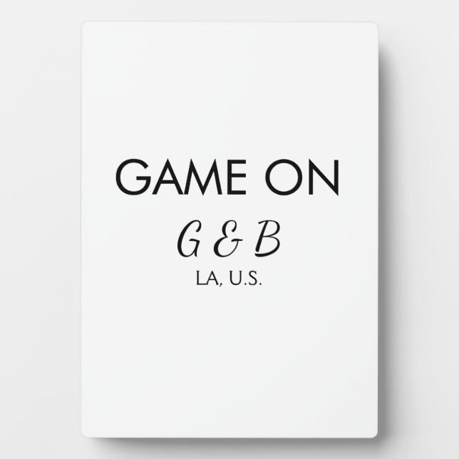 Placa Expositora Juego en añadir nombre de pareja fiesta de boda lu (Frente)