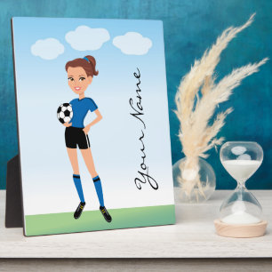 Placa Expositora Jugador de fútbol chica personalizado