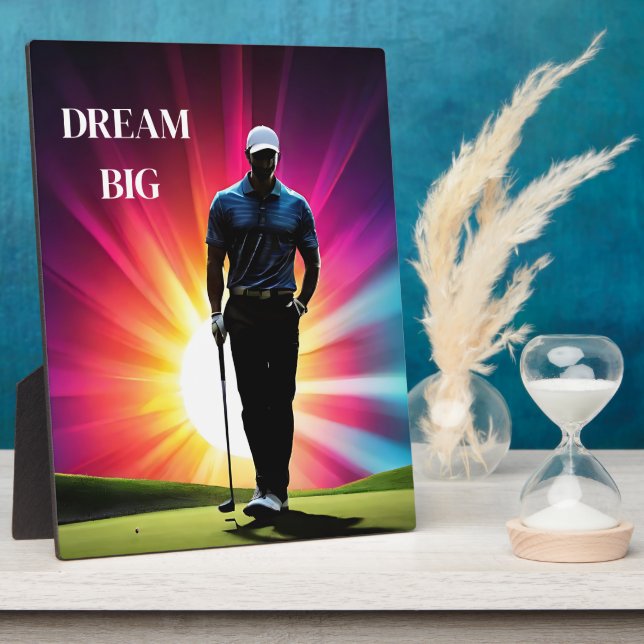 Placa Expositora Jugador de Plaque-Golf Art Decó (Lado)