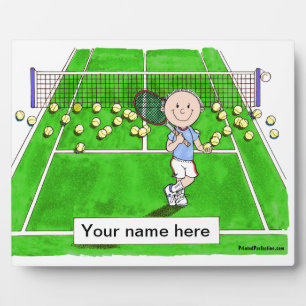 Placa Expositora Jugador de tenis, macho - Personalizado personaliz