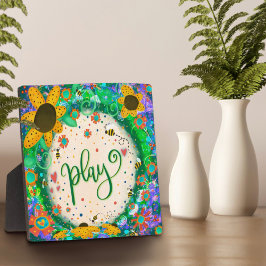 Placa Expositora Jugar a la diversión de los niños singulares inesp