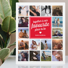 Placa Expositora “Juntos es Nuestro Lugar Favorito” Collage de Foto