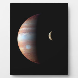 Placa Expositora Júpiter Planeta Gigante Gaseoso y Io Luna Galilean