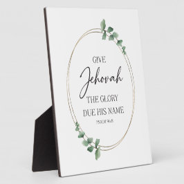 Placa Expositora JW 2025 Year Text with Eucalyptus