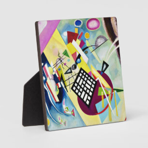 Placa Expositora Kandinsky - Black Grid, arte abstracto popular,