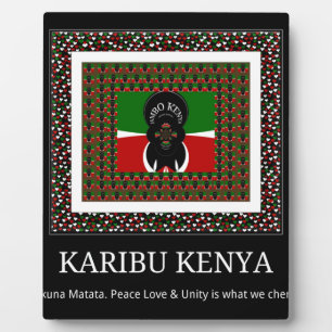 Placa Expositora Karibu Kenya Hakuna Matata