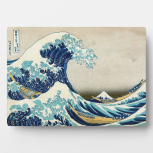 Placa Expositora Katsushika Hokusai - La gran ola de Kanagawa