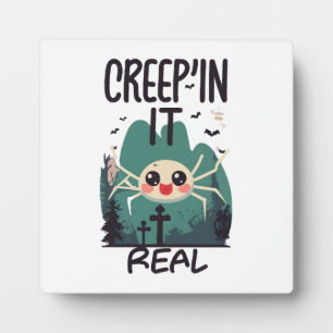 Placa Expositora Kawaii Halloween Spider Pun