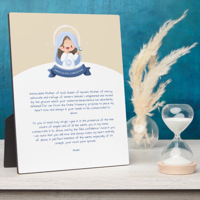 Placa Expositora Kawaii Virgin Mary Prayer (Lado)