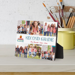 Placa Expositora Keepsake, año escolar de los niños collages de fot