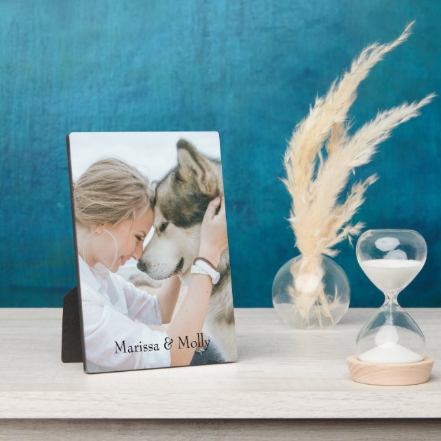 Placa Expositora Keepsake de la madera de la foto personalizada (Lado)