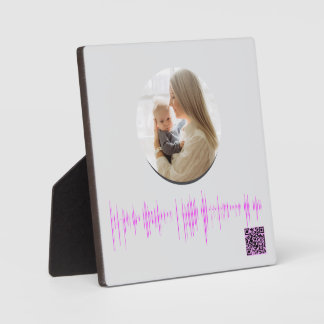 Placa Expositora Keepsake de ondas de voz personalizadas para mamá
