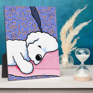 Placa Expositora KiniArt Perro Cansado Bichon