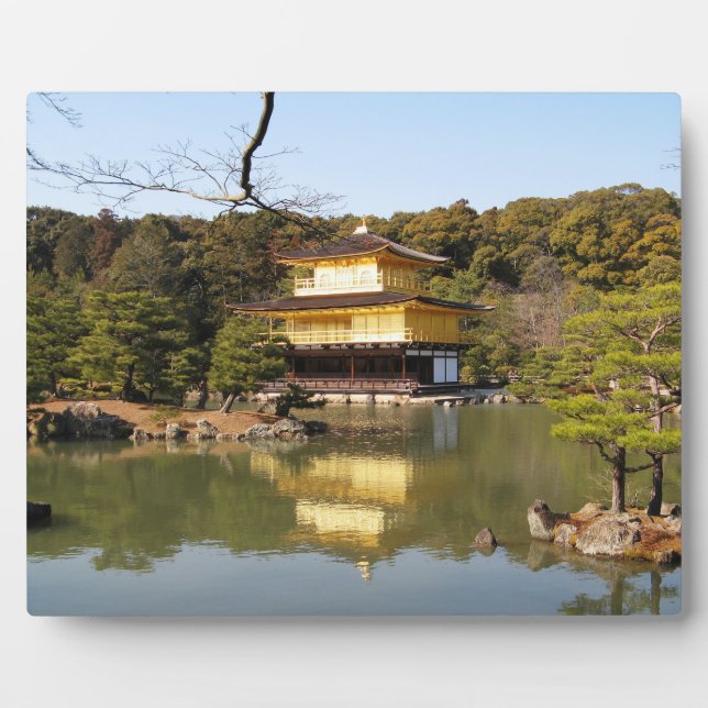 Placa Expositora Kinkaku-ji 金 閣 寺 Templo del Pabellón de Oro (Frente)