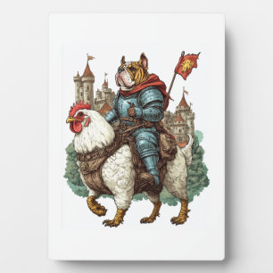 Placa Expositora Knight Pup � Perro héroe medieval
