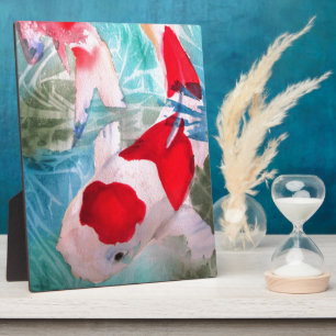 Placa Expositora Kohaku Koi 2 arte acuático japonés