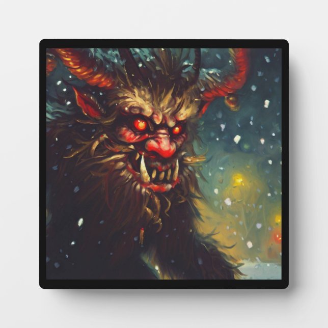 Placa Expositora Krampus de Navidad 4 (Frente)