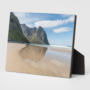 Placa Expositora Kvalvika Lofoten Noruega