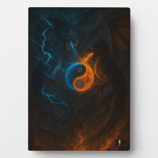 Placa Expositora L’Équilibre des Dragons – duel éternel (Frente)