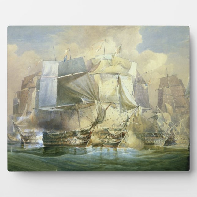 Placa Expositora La batalla de Trafalgar, el comienzo del Acti (Frente)