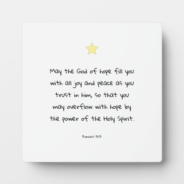 Placa Expositora La Biblia inspiradora cita la escritura bendiciend (Frente)