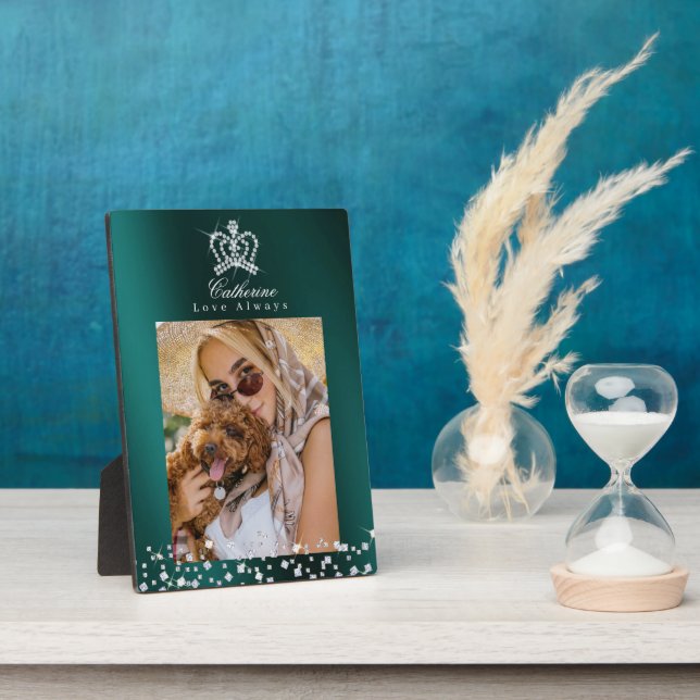 Placa Expositora La brillante corona Verde azulada (Lado)