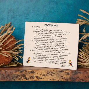 PLACA EXPOSITORA LA CARTA DE JESÚS