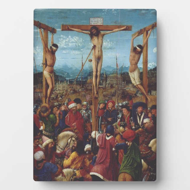 Placa Expositora La Crucifixión de Van Eyck (Frente)