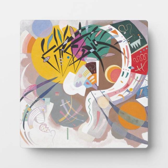 Placa Expositora La curva dominante de Kandinsky resume pintura de  (Frente)