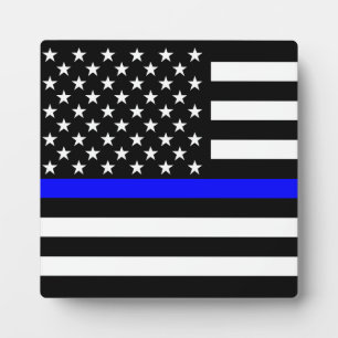 Placa Expositora La delgada línea azul de la decoración de la bande