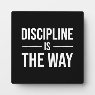 Placa Expositora La Disciplina Es El Camino - Gimnasio, Hustle, Éxi