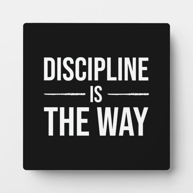 Placa Expositora La Disciplina Es El Camino - Gimnasio, Hustle, Éxi (Frente)