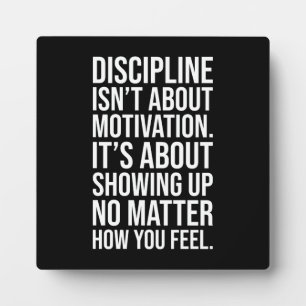 Placa Expositora La Disciplina Se Trata De Mostrar, Gimnasio, Hustl