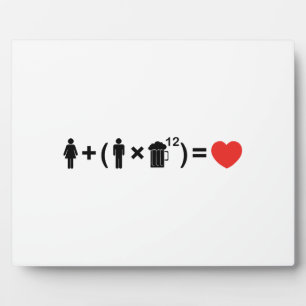 Placa Expositora La ecuación del amor para los hombres