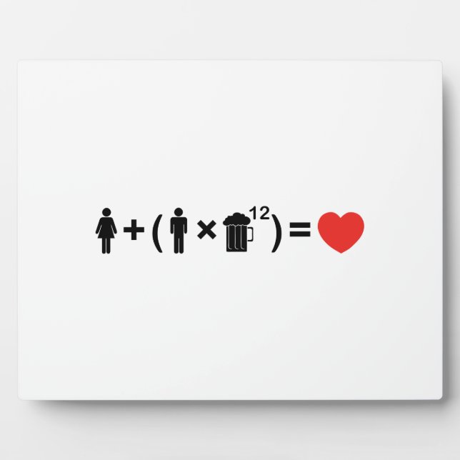 Placa Expositora La ecuación del amor para los hombres (Frente)