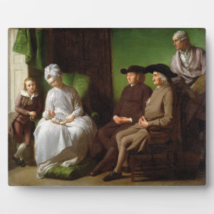 Placa Expositora La familia del artista (aceite sobre lienzo)