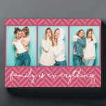 Placa Expositora La familia es todo lo que la tipografía moderna tr<br><div class="desc">Este diseño moderno muestra tres de tus fotos favoritas con el texto "la familia lo es todo" en la tipografía moderna.</div>