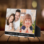 Placa Expositora La Familia Moderna De 2 Collages de fotos Es Todo<br><div class="desc">Un lindo y moderno collage de fotos para personalizar con 2 fotos. Family Is Everything Quote agrega un valor sentimental al regalo de la foto.</div>
